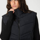 Parka Mujer Sleeveles Negra Bsoul