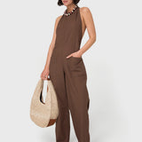 Jardinera Halter Lino Café Bsoul
