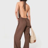 Jardinera Halter Lino Café Bsoul