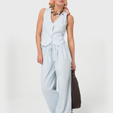Pantalón Lino Celeste Bsoul
