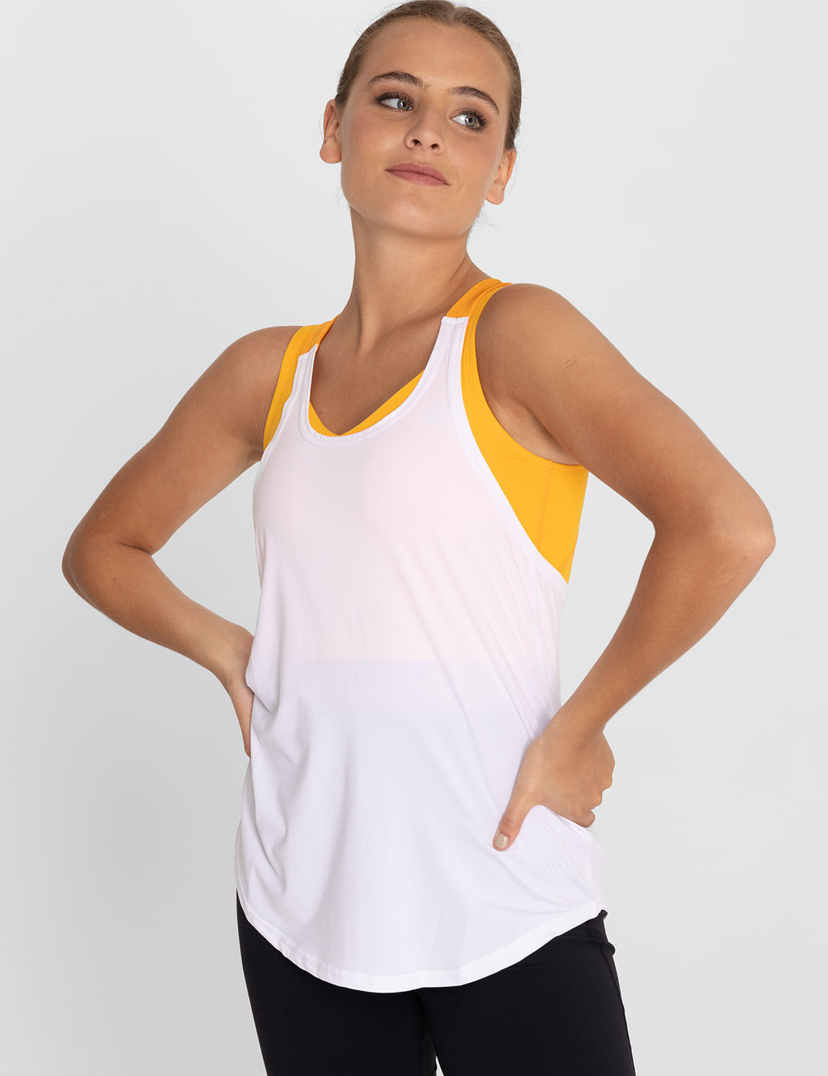 Polera Mujer Training Tank Blanco Bsoul