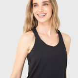 Polera sin Mangas Mujer Training Tank Negro Bsoul