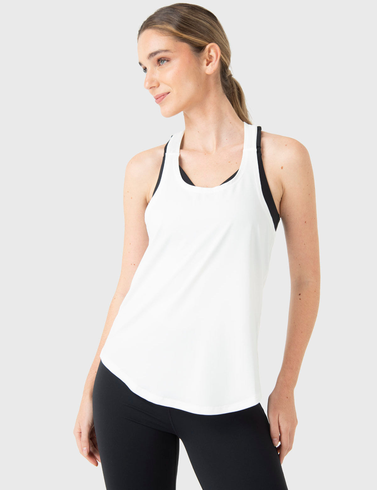 Polera SM Mujer Training Tank Blanco Bsoul