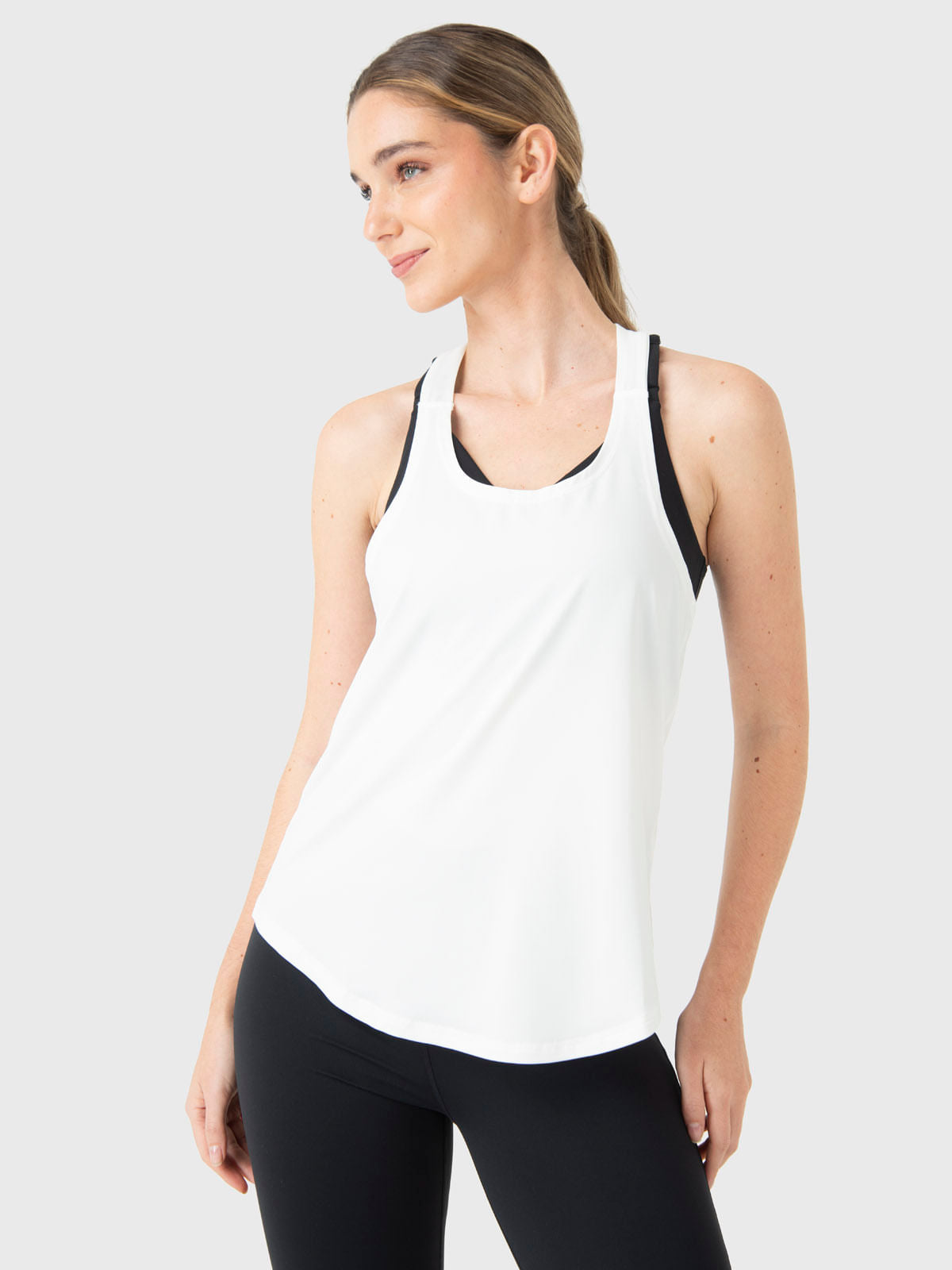 Polera SM Mujer Training Tank Blanco Bsoul