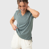 Polera Mujer V-Neck Verde Bsoul