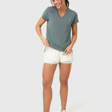 Polera Mujer V-Neck Verde Bsoul