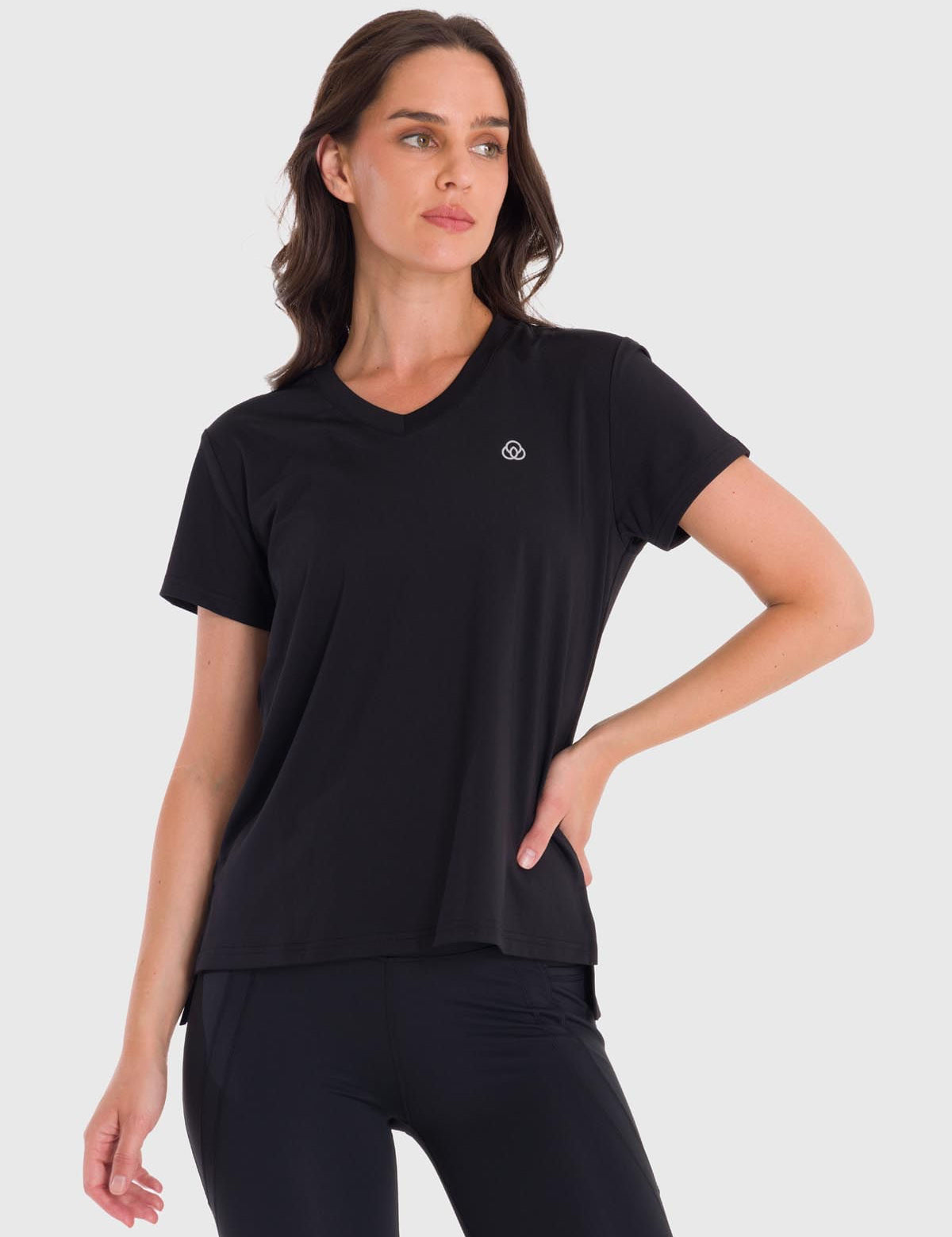 Polera Mujer V Neck Negro Bsoul