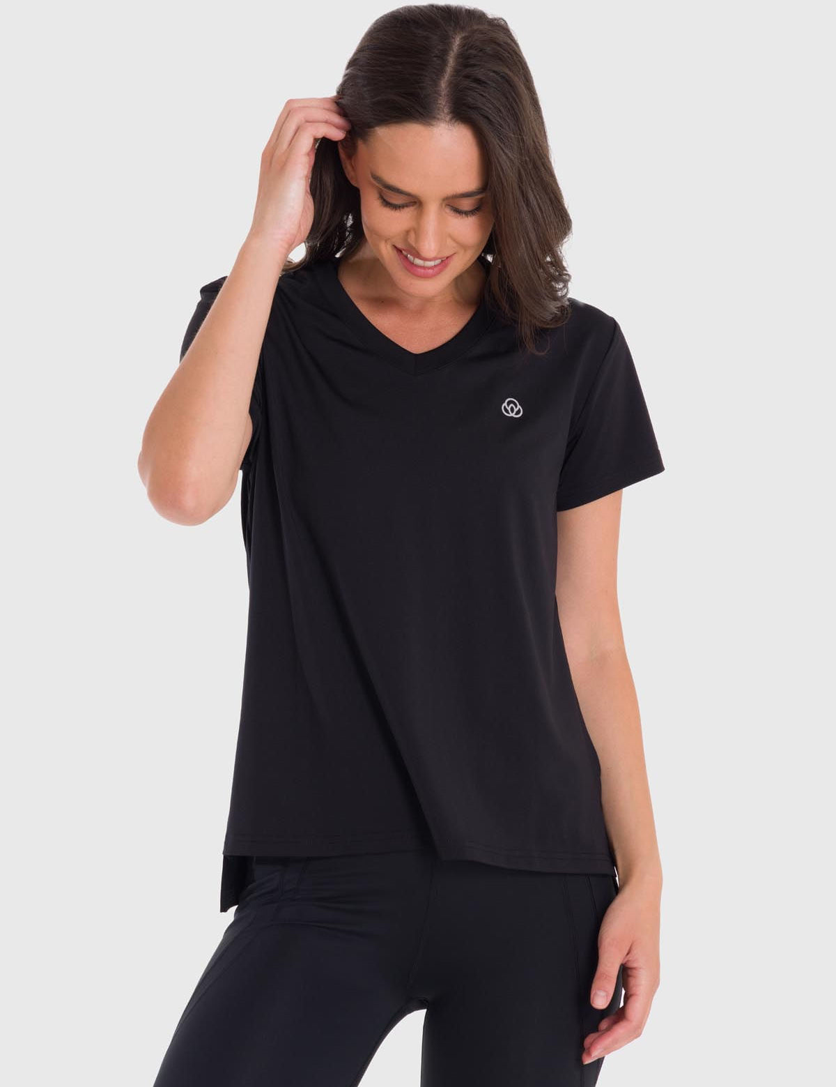 Polera Mujer V Neck Negro Bsoul