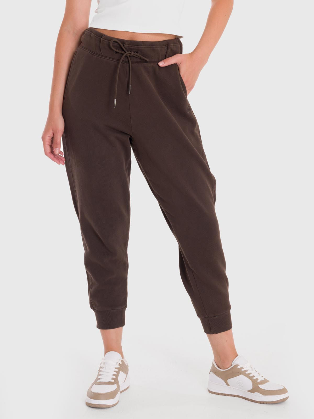 Pantalón Mujer Jogger Pant Creta Café Bsoul