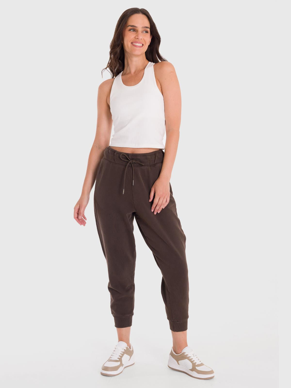 Pantalón Mujer Jogger Pant Creta Café Bsoul