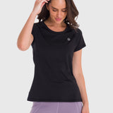 Polera MC Mujer T-Shirt Round Neck Negro Bsoul