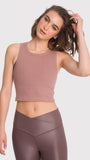 Polera Mujer Crop Tank Livia Café Claro Bsoul