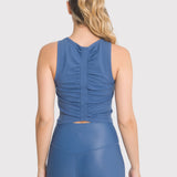 Polera Mujer Crop Tank Livia Azul Bsoul