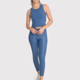 Polera Mujer Crop Tank Livia Azul Bsoul