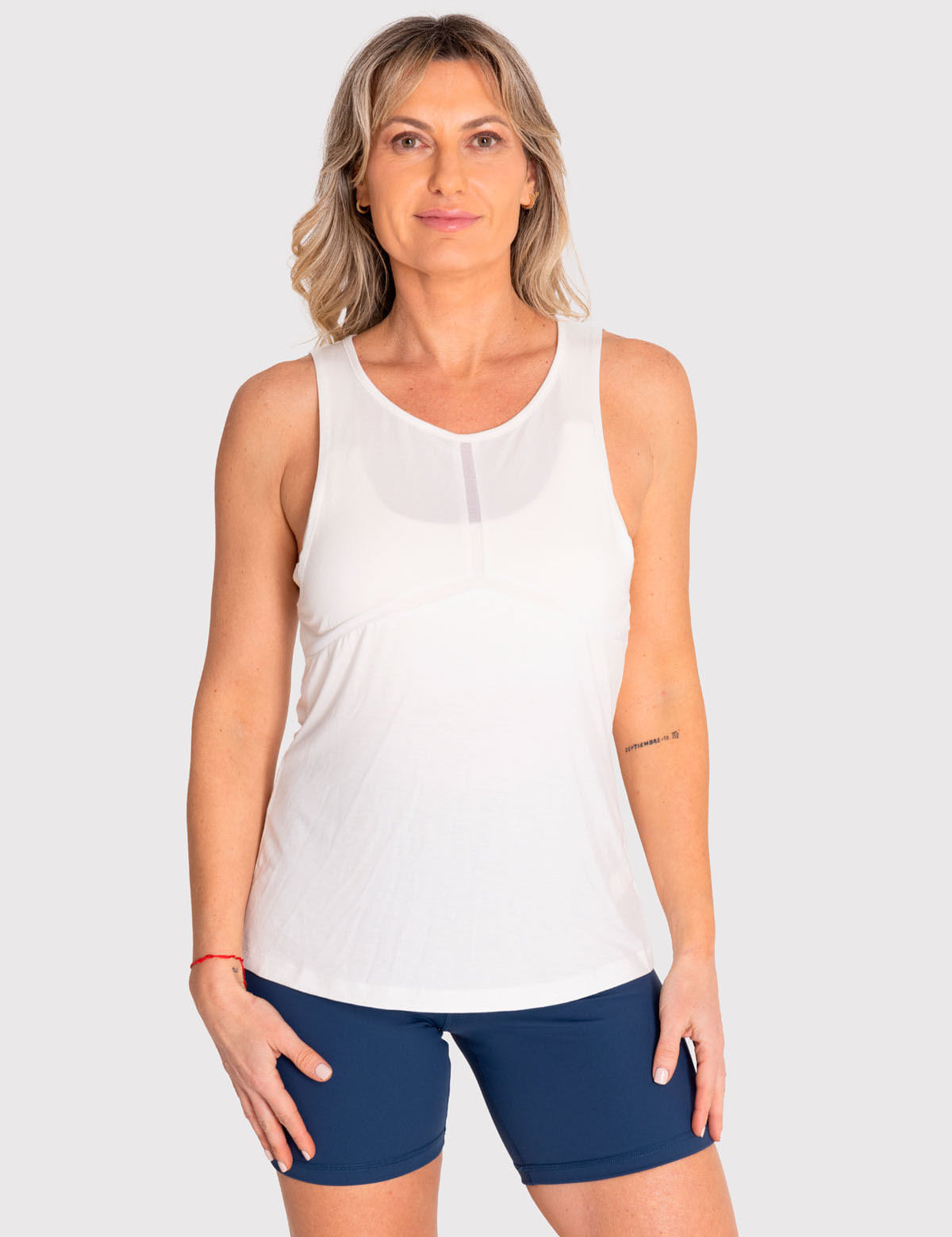 Polera Mujer Vest Blanca Negra