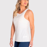 Polera Mujer Vest Blanca Negra