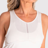 Polera Mujer Vest Blanca Negra
