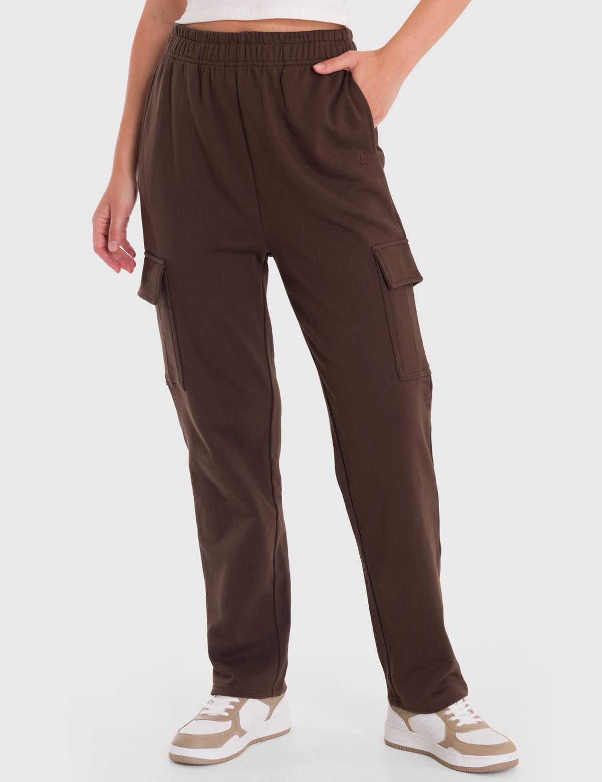 Pantalón Mujer Cargo Café Bsoul