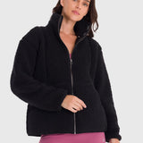 Polar Mujer Full Zip Sherpa Negro Bsoul
