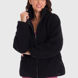 Polar Mujer Full Zip Sherpa Negro Bsoul