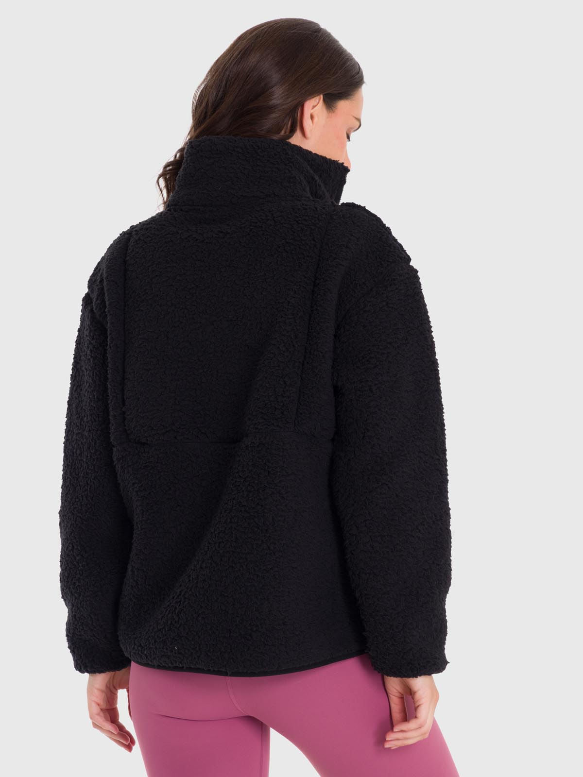 Polar Mujer Full Zip Sherpa Negro Bsoul