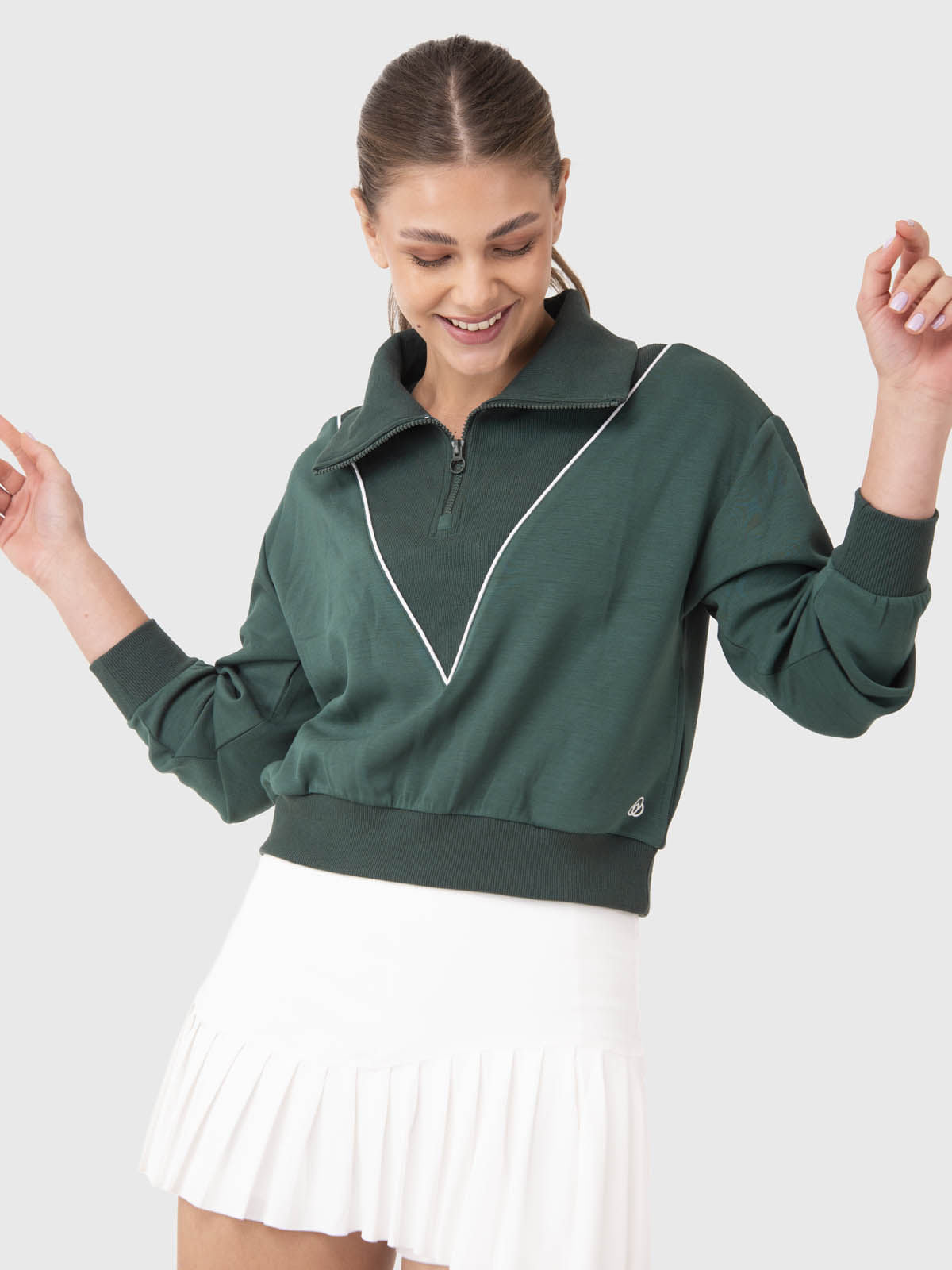 Poleron Mujer Court Verde Bsoul