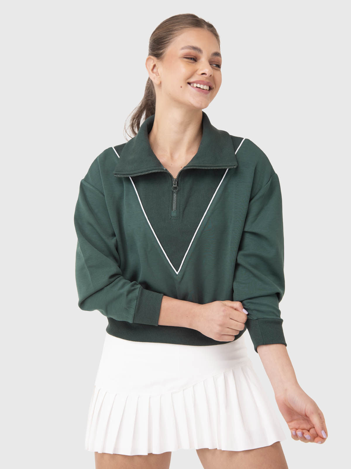 Poleron Mujer Court Verde Bsoul