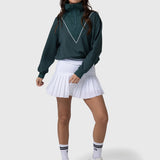 Polerón Mujer Court Half Zip Verde Bsoul