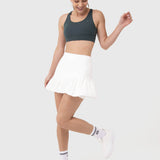 Falda Mujer Plisada Blanca Bsoul