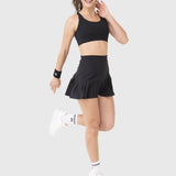 Falda Mujer Plisada Negra Bsoul