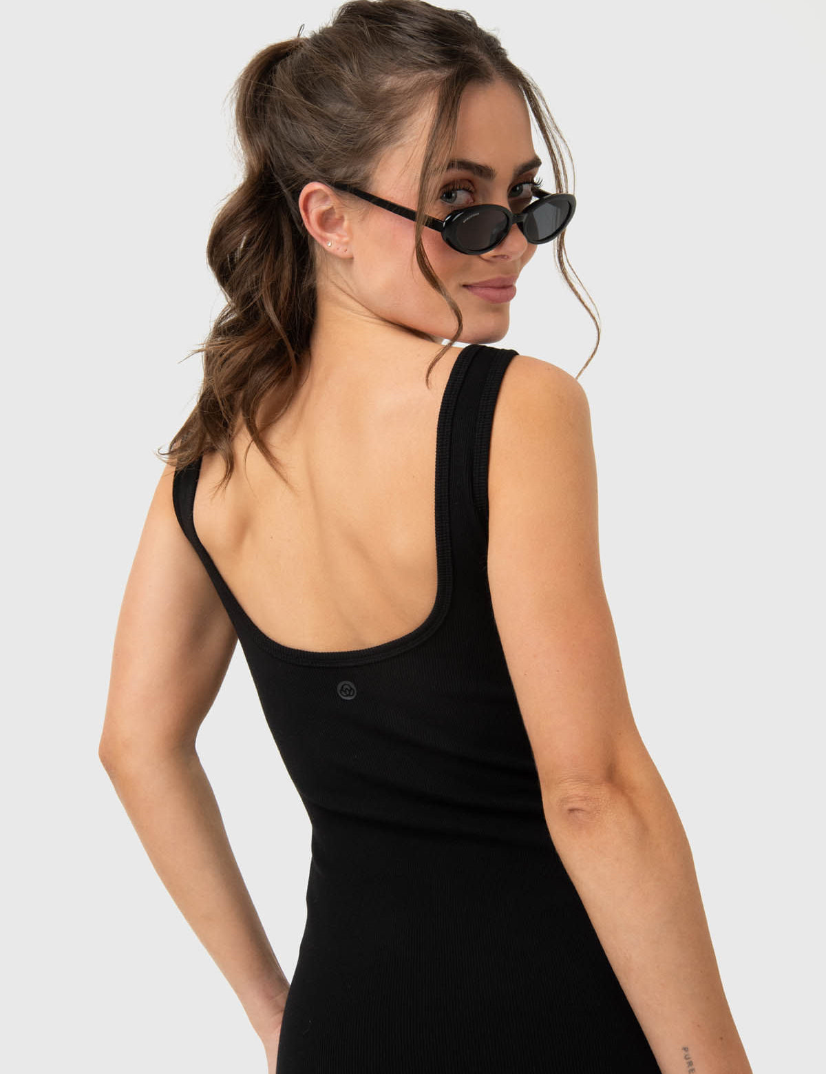 Vestido Mujer Long Cotton Negro Bsoul