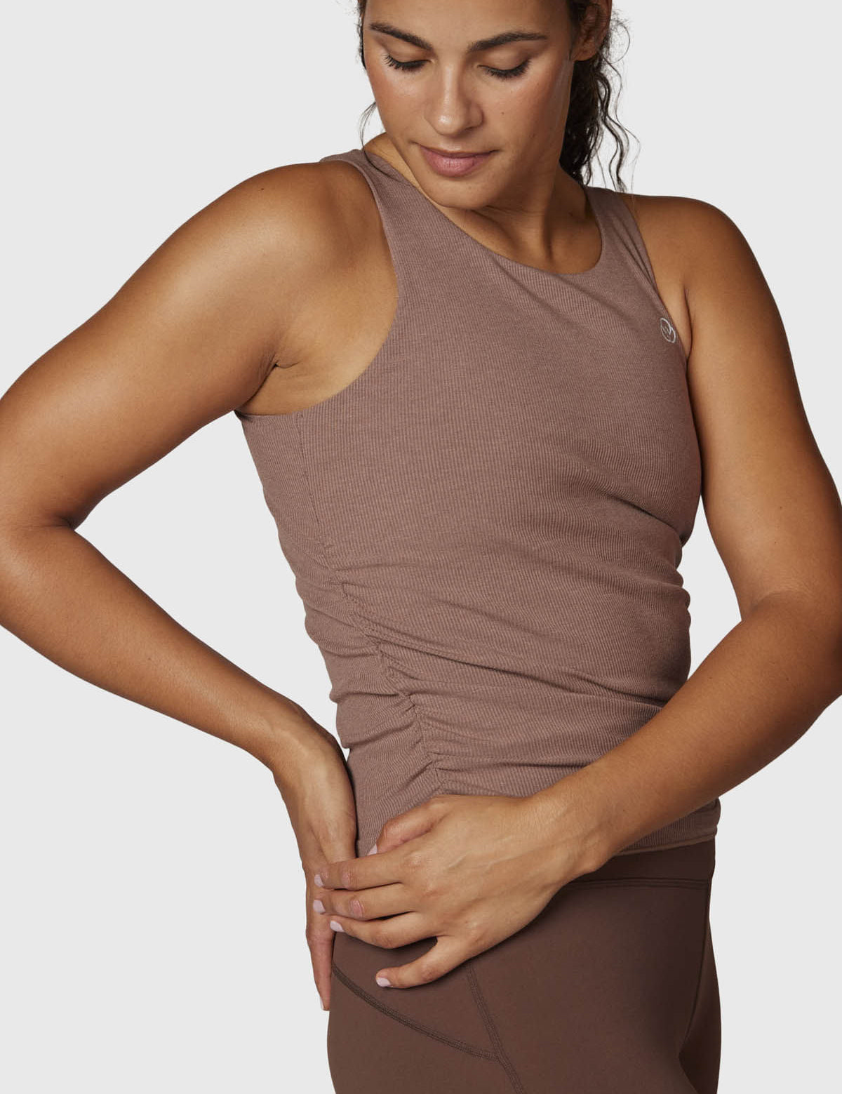 Polera Mujer Modal Tank Aloe Café Claro Bsoul