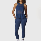 Polera Mujer Burn Out Tank Azul Bsoul