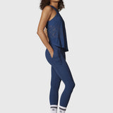 Polera Mujer Burn Out Tank Azul Bsoul