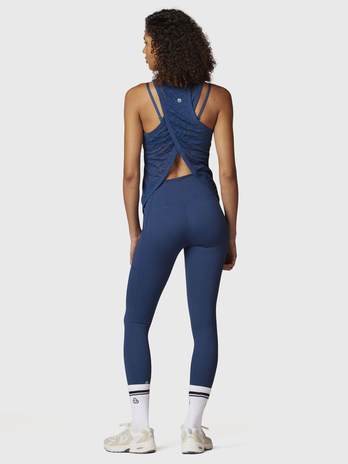 Polera Mujer Burn Out Tank Azul Bsoul