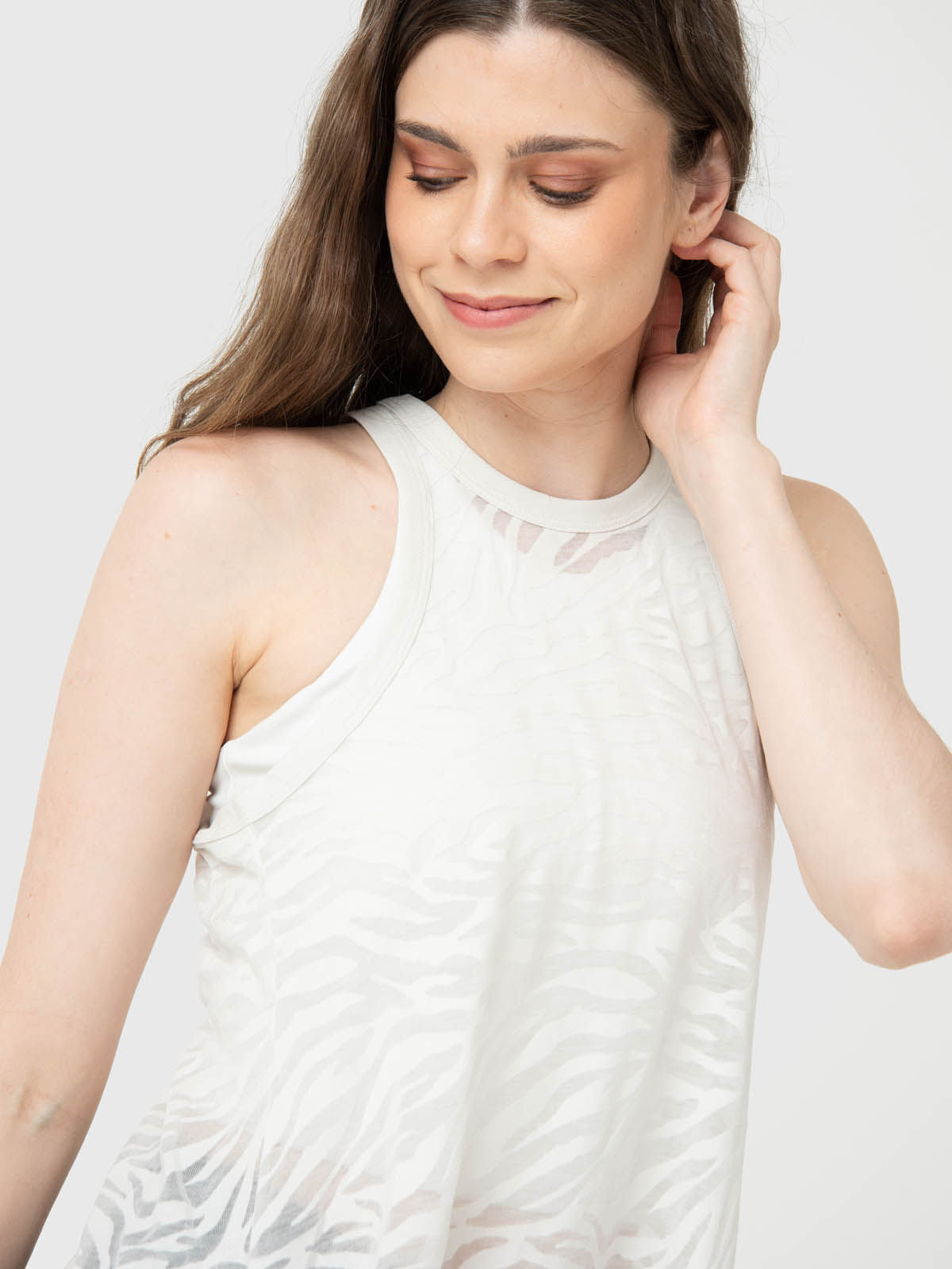 Polera Mujer Burn Out Tank Crudo Bsoul