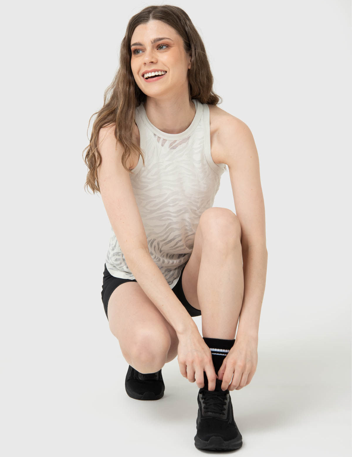 Polera Mujer Burn Out Tank Crudo Bsoul