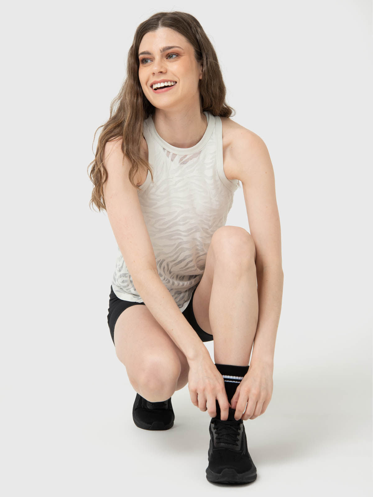 Polera Mujer Burn Out Tank Crudo Bsoul