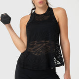 Polera Mujer Burn Out Tank Negra Bsoul
