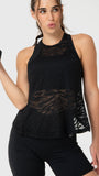 Polera Mujer Burn Out Tank Negra Bsoul