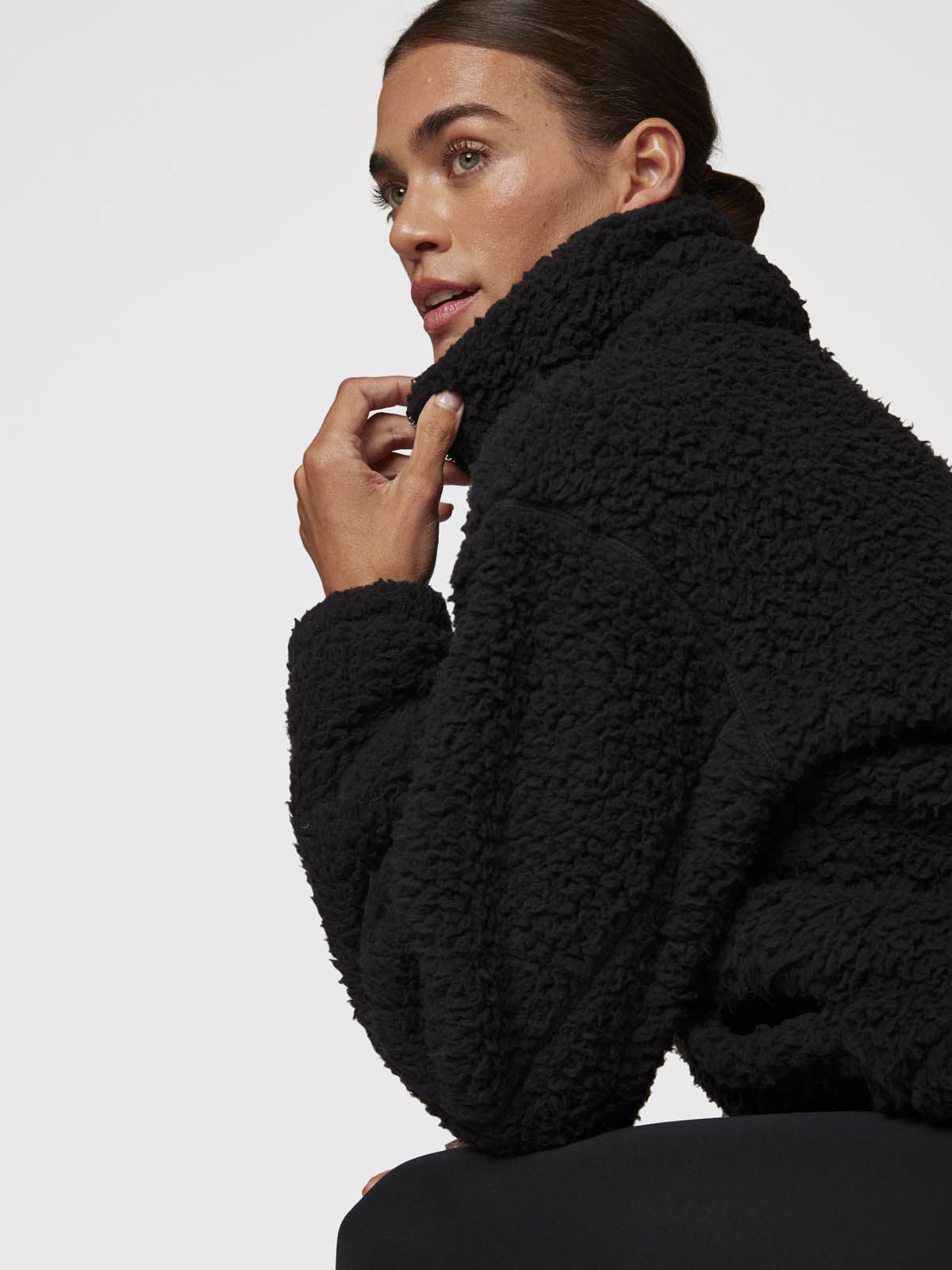 Polar Mujer Sherpa Negro Bsoul
