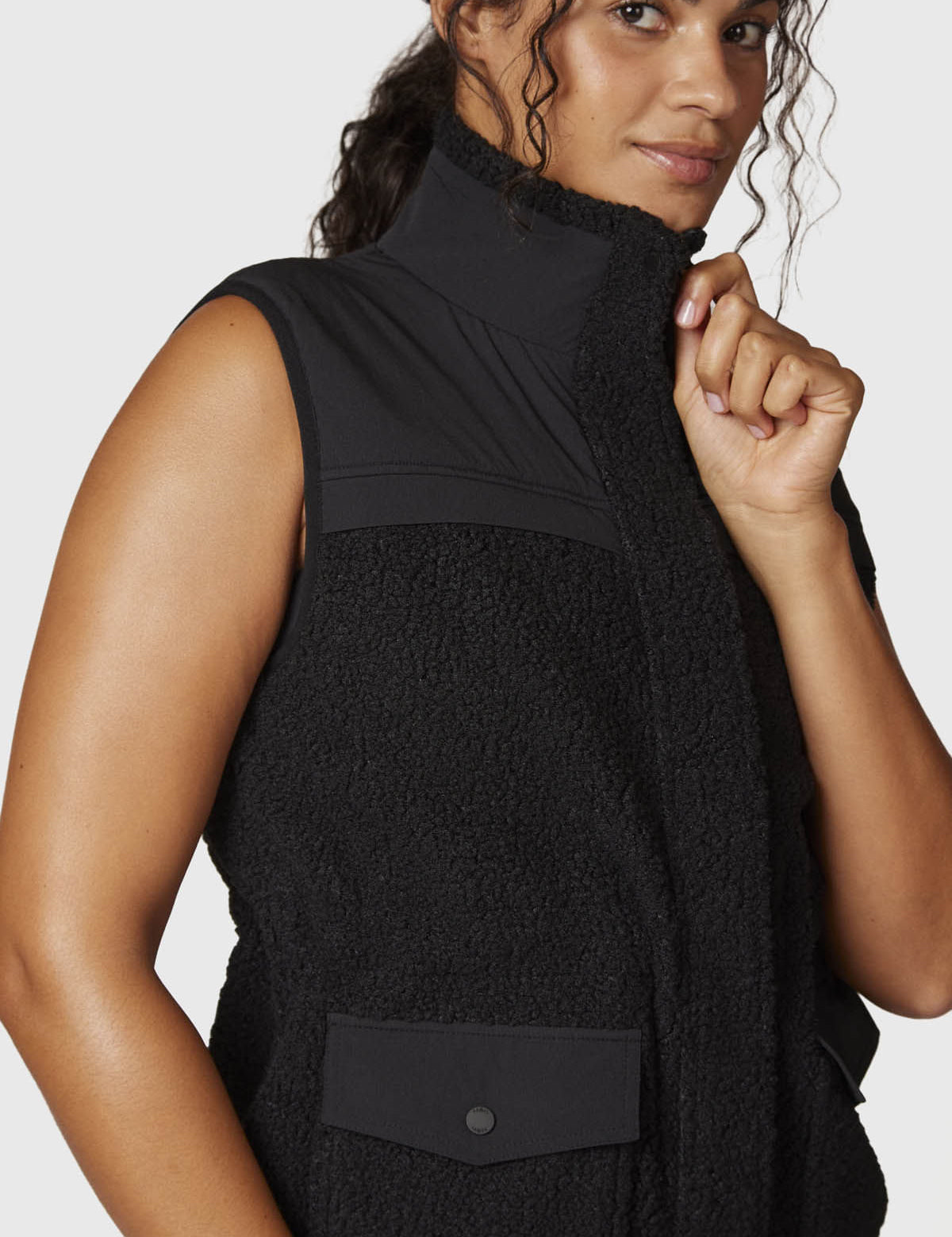 Parka Mujer Sherpa Negra Bsoul