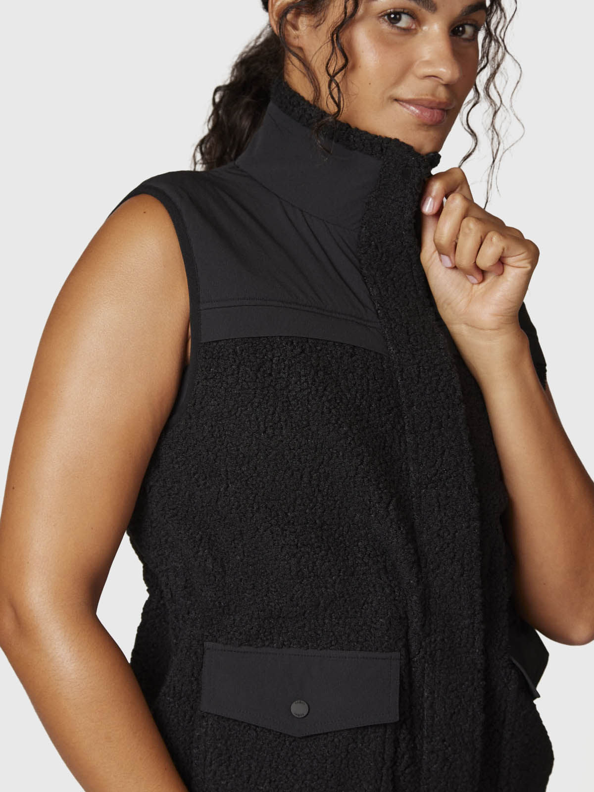 Parka Mujer Sherpa Negra Bsoul