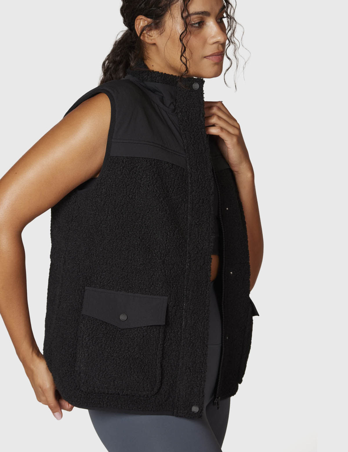 Parka Mujer Sherpa Negra Bsoul