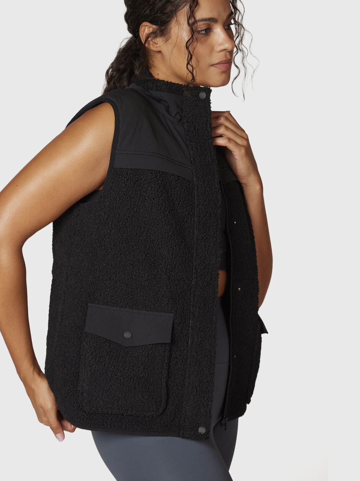 Parka Mujer Sherpa Negra Bsoul