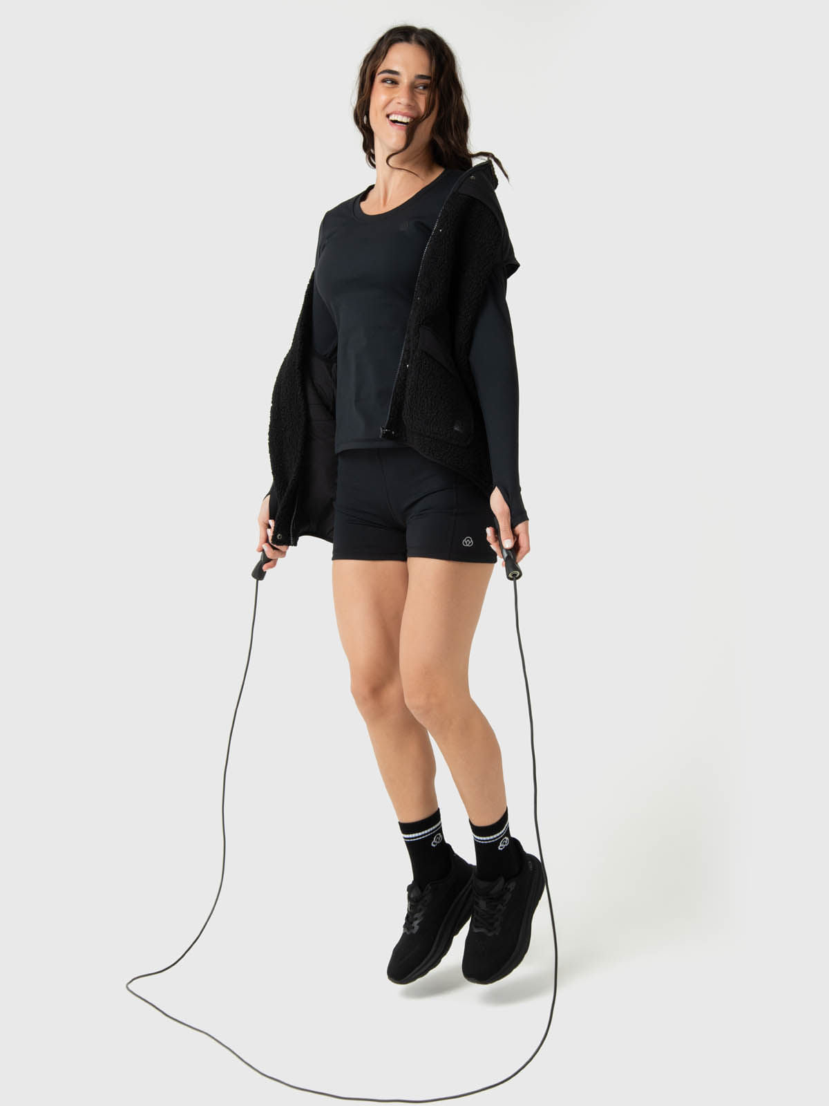 Parka Mujer Sherpa Negra Bsoul