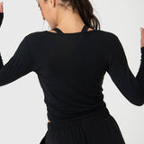 Polera Mujer Modal Aloe Negra Bsoul