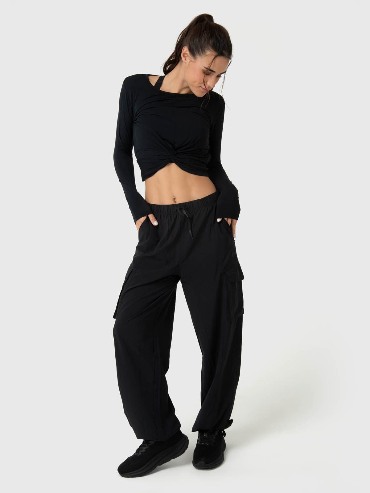 Polera Mujer Modal Aloe Negra Bsoul