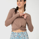 Polera Mujer Modal Aloe Café  ClaroBsoul