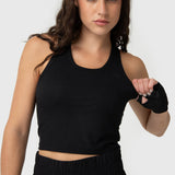 Polera Mujer Modal Rib Aloe Negro Bsoul